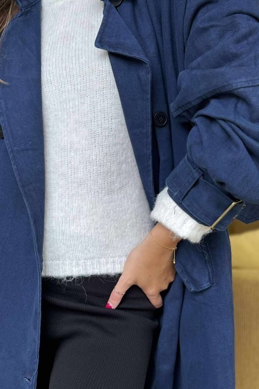 Mercer Soft Twill Trench Navy /20 =
